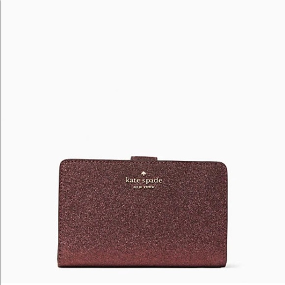 Kate Spade Shimmy boxed medium compartment bifold wallet, deep nova, NWT/NIB - Picture 4 of 16